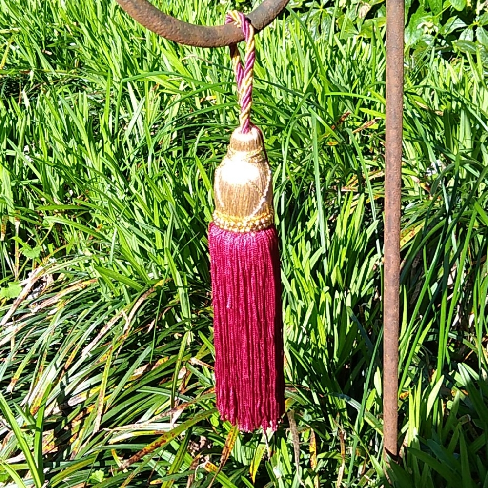 11 Hanging Fringe Tassels with Gold Accents